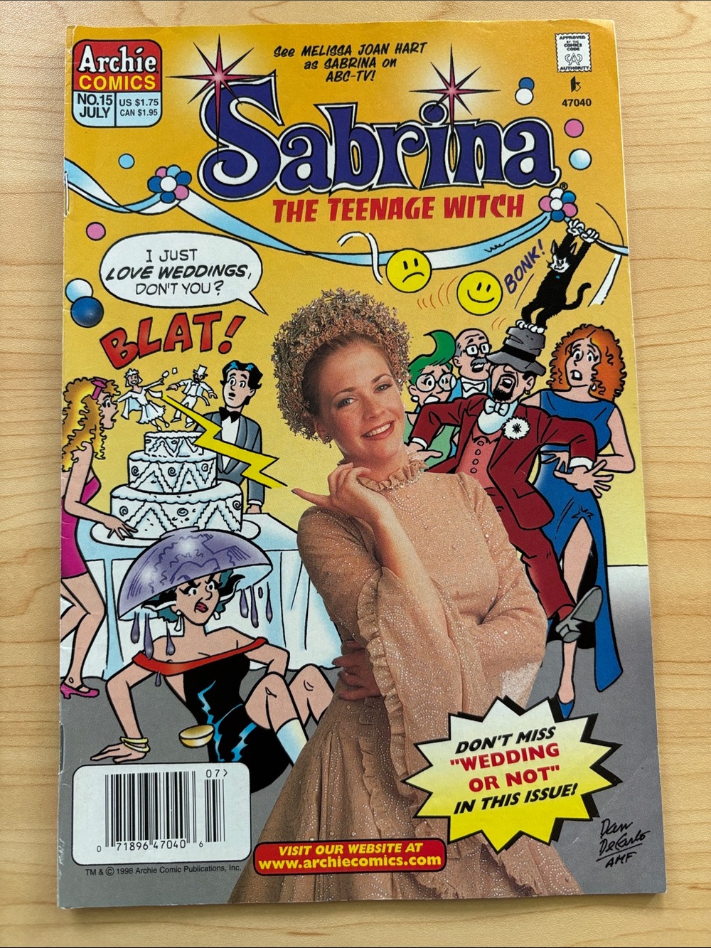 1998 #15 Vintage Sabrina The Teenage Witch Comic with TV show tie-in